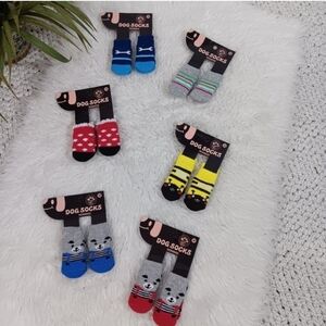 NWT Joyspet Colorful Non-Skid Dog Socks 6 Pairs, Medium